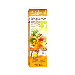 Tongil Aktidrenal Savia Dorada - Suplemento Vegano con Aloe Vera, Vitaminas B, Zinc y Calcio - 250 ml