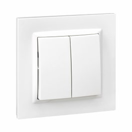 Simon Doble conmutador blanco serie 10