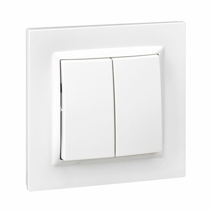 Simon Doble conmutador blanco serie 10