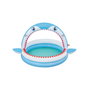 Bestway Piscina Hinchable Infantil 2 Aros Tiburon Aspersor 163x127x92 cm +2 Años Jardin 53157