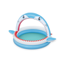 Bestway Piscina Hinchable Infantil Tiburón con 2 Aros y Aspersor 163x127x92 cm