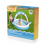 Bestway Piscina Hinchable Infantil Tiburón con 2 Aros y Aspersor 163x127x92 cm
