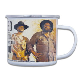 Blechwaren Fabrik Braunschweig Taza Enamel Wanted Bud Spencer & Terence Hill