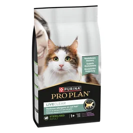 Purina Pro Plan Gato Esterilizado Liveclear Pavo 1.4kg Alérgenos Reducidos