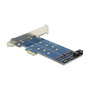 DeLOCK 89374 Tarjeta PCI Express x1 con 2 x interno M.2 NGFF, SATA y USB 3.2 Gen 1, tasa de transferencia 6 Gbit/s