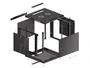 Lanberg Armario Rack Mural 19 pulgadas 9U 600x600 Negro