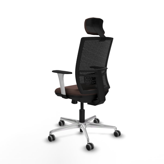 PIQUERAS Y CRESPO Silla de oficina Yunquera con mecanismo Sincro/Traslack Marrón oscuro y Negro PIQUERAS Y CRESPO Silla de oficina Yunquera con mecanismo Sincro/Traslack Marrón oscuro y Negro