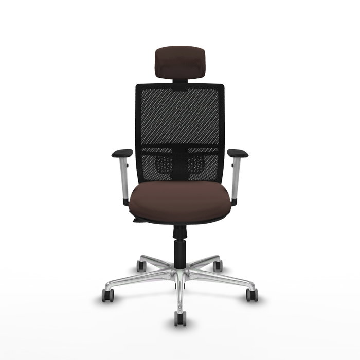 PIQUERAS Y CRESPO Silla de oficina Yunquera con mecanismo Sincro/Traslack Marrón oscuro y Negro PIQUERAS Y CRESPO Silla de oficina Yunquera con mecanismo Sincro/Traslack Marrón oscuro y Negro
