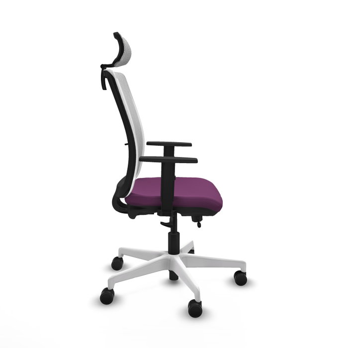 PIQUERAS Y CRESPO Silla de oficina Haches Morado y Blanco