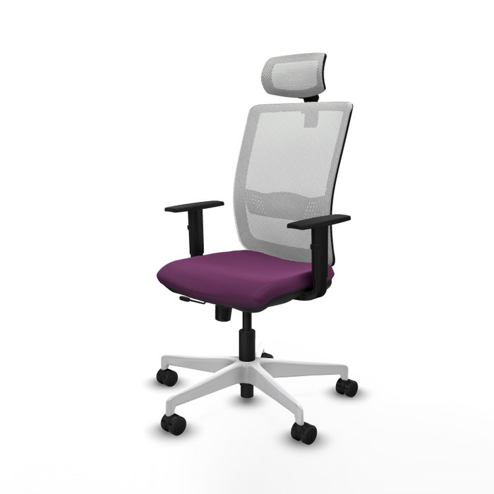 PIQUERAS Y CRESPO Silla de oficina Haches Morado y Blanco