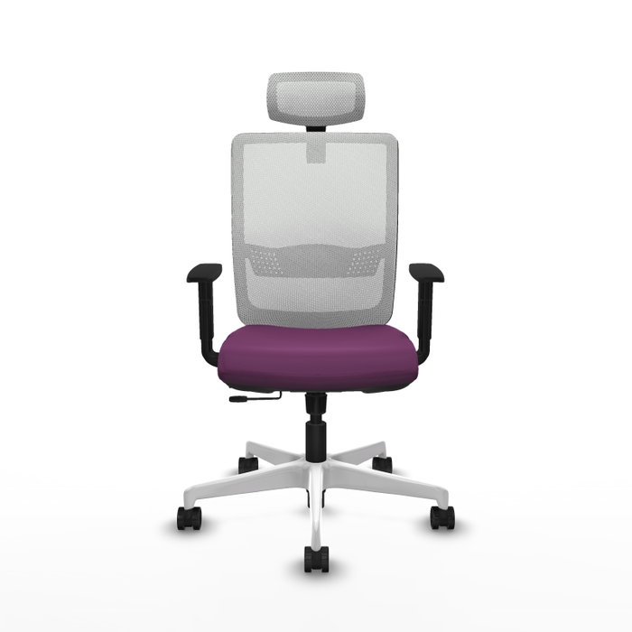 PIQUERAS Y CRESPO Silla de oficina Haches Morado y Blanco