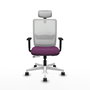 PIQUERAS Y CRESPO Silla de oficina Haches Morado y Blanco