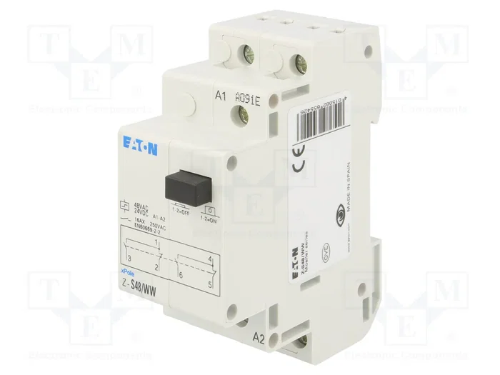 EATON ELECTRIC Z-S48/WW Relé de instalación biestable por impulsos DPDT EATON ELECTRIC Z-S48/WW Relé de instalación biestable por impulsos DPDT