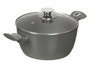 Kinvara Cacerola de Inducción Forjada 24 cm Gris, Aluminio EN601, Base 3.1 mm, Asas de Tacto Suave (Set de 6)