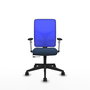 PIQUERAS Y CRESPO Silla de oficina Motilla con mecanismo Sincro/Traslack Azul