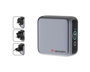 Verbatim Mini GaN Charger 140W con Pantalla, 3xUSB-C y 1xUSB-A, Negro