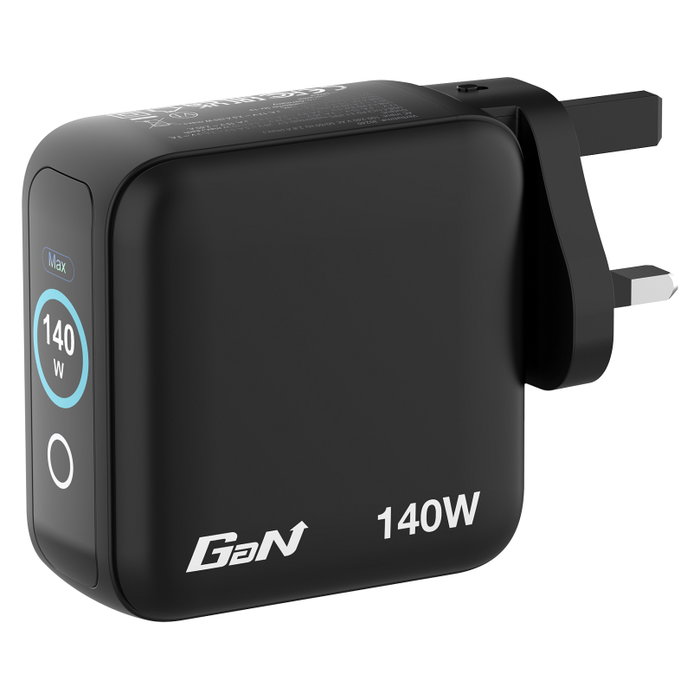 Verbatim Mini GaN Charger 140W con Pantalla y 4 Puertos
