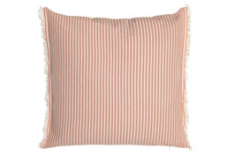 DKD Home Decor Cojín Algodón 45x45 Flecos Rayas Naranja Pack de 2