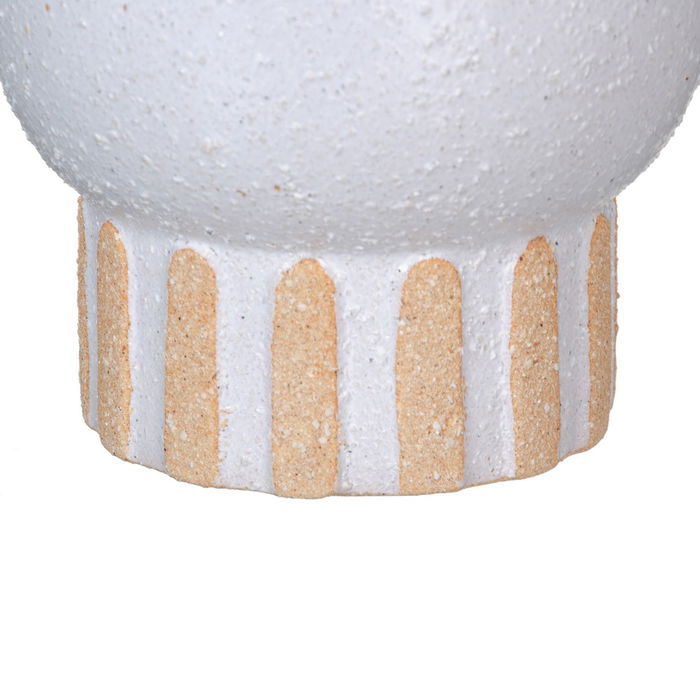 Jarrón Blanco Cerámica Decoración 12,50 X 12,50 X 18 cm (Set de 2)