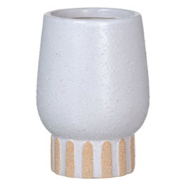 Ixia Jarrón Blanco de Cerámica para Decoración (Pack de 2)