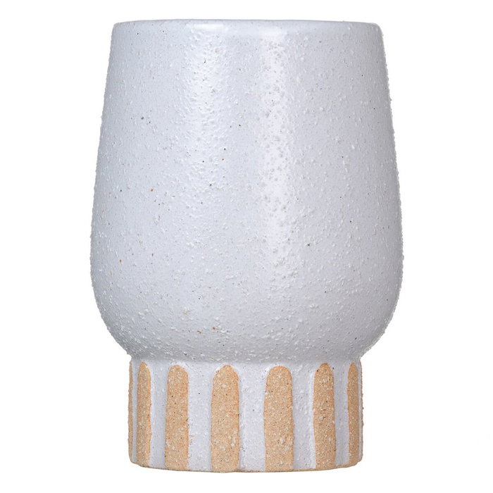 Ixia Jarrón Blanco de Cerámica para Decoración (Pack de 2)