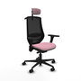 PIQUERAS Y CRESPO Silla de oficina Mardos con mecanismo Sincro/Traslack Rosa y Negro