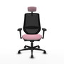 PIQUERAS Y CRESPO Silla de oficina Mardos con mecanismo Sincro/Traslack Rosa y Negro