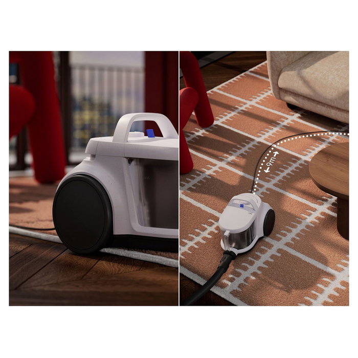 AEG AL 51C2SW Aspiradora sin Bolsa 1000W 2L Cilíndrica, Filtro HEPA, Tecnología Ciclónica, para Todo Tipo de Suelos, Blanca