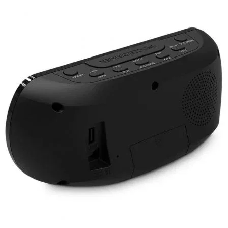 SPC Radiodespertador Frodi View con Radio FM, Doble Alarma Personalizable y Pantalla LED de Alta Definición