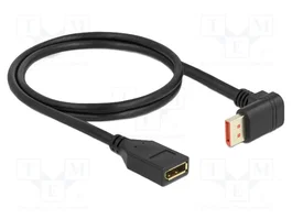 DeLOCK Cable de extensión DisplayPort 1.4 macho 90° a hembra 8K 60Hz 1 m