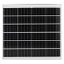 Farola LED Solar 300W 5000K con Panel 6V 45W y Batería 42Ah, Negro