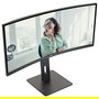 AOC CU34P3CV Monitor 34" Ultrawide Curvo (3440x1440, VA, 100Hz, 1ms, USB-C 65W, USB Hub, KVM, DisplayPort, HDMI, Altavoces)
