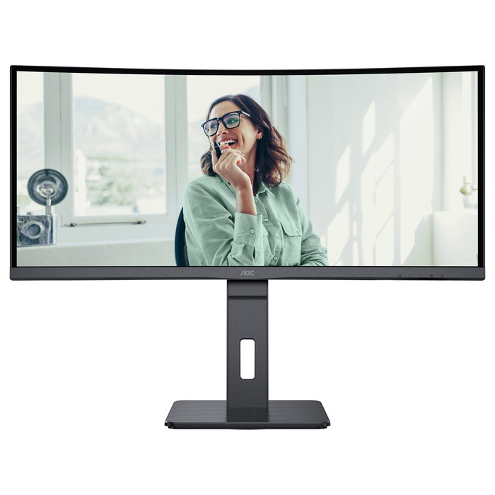 AOC CU34P3CV Monitor 34" Ultrawide Curvo (3440x1440, VA, 100Hz, 1ms, USB-C 65W, USB Hub, KVM, DisplayPort, HDMI, Altavoces)