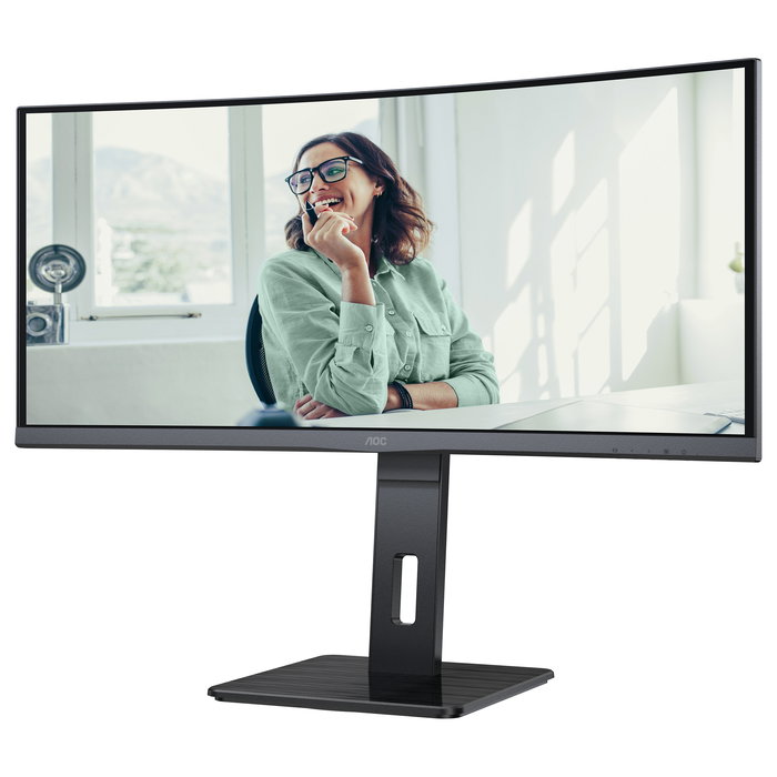 AOC CU34P3CV Monitor 34" Ultrawide Curvo (3440x1440, VA, 100Hz, 1ms, USB-C 65W, USB Hub, KVM, DisplayPort, HDMI, Altavoces)
