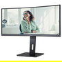 AOC CU34P3CV Monitor 34" Ultrawide Curvo (3440x1440, VA, 100Hz, 1ms, USB-C 65W, USB Hub, KVM, DisplayPort, HDMI, Altavoces)