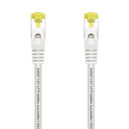 AISENS - CABLE DE RED LATIGUILLO RJ45 LSZH CAT.7 600 MHZ S/FTP PIMF AWG26, BLANCO, 0.5M