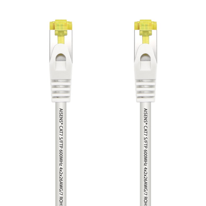 AISENS - CABLE DE RED LATIGUILLO RJ45 LSZH CAT.7 600 MHZ S/FTP PIMF AWG26, BLANCO, 0.5M AISENS - CABLE DE RED LATIGUILLO RJ45 LSZH CAT.7 600 MHZ S/FTP PIMF AWG26, BLANCO, 0.5M