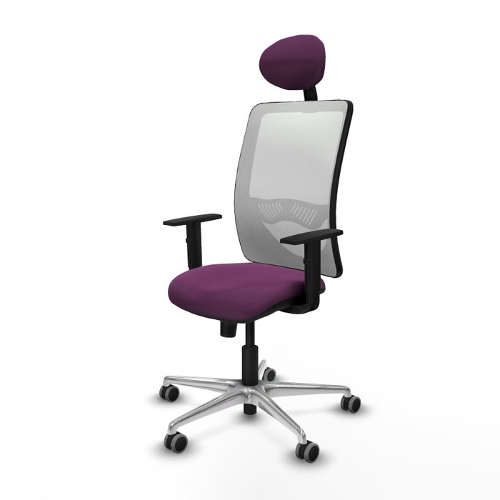 PIQUERAS Y CRESPO Silla de oficina Zulema con mecanismo Sincro, Morado y Blanco PIQUERAS Y CRESPO Silla de oficina Zulema con mecanismo Sincro, Morado y Blanco