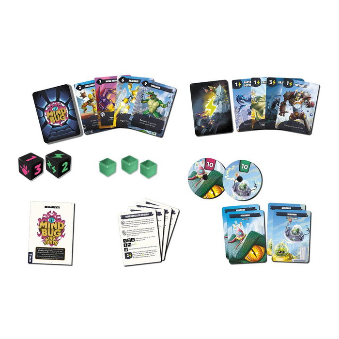 Nerdlab Juego de Mesa Mindbug King of Tokyo, 2 Jugadores, A Partir de 8 Años, 15 Minutos, Edición Especial Autojugable, Richard Garfield