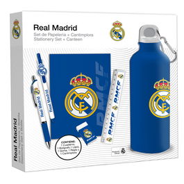 Real Madrid Set Papelería con Botella 650 ml