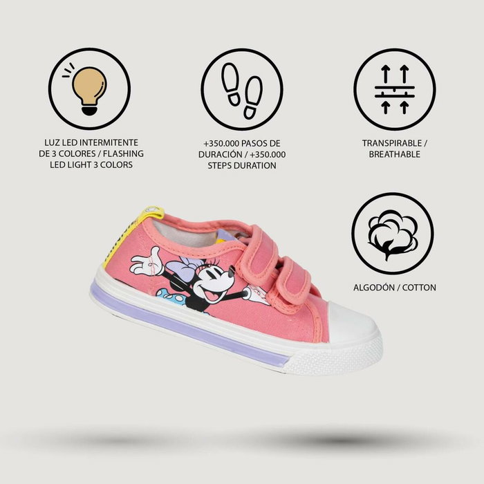 Cerdá Zapatilla Loneta Con Luces Minnie Rosa Talla 27