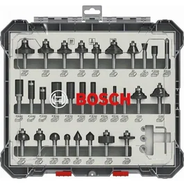 Bosch Professional 2607017475 Juego de 30 Fresas Mixtas con Vástago de 8 mm