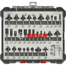 Bosch Professional Juego de 30 fresas mixtas con diámetro de vástago de 8 mm