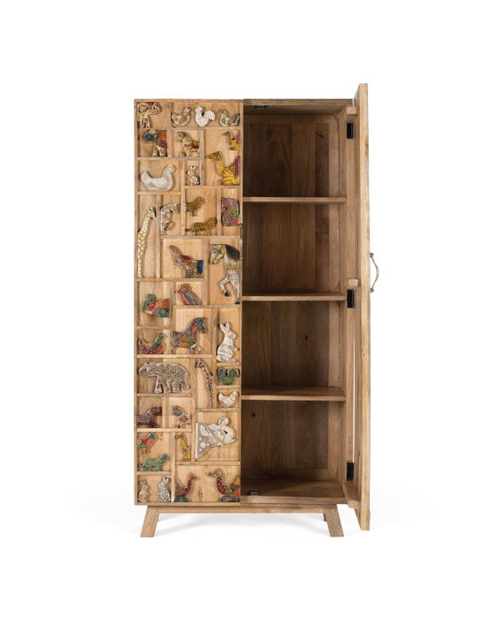 GINER Y COLOMER Mueble de Madera de Mango Pintado a Mano 170 cm Multicolor GINER Y COLOMER Mueble de Madera de Mango Pintado a Mano 170 cm Multicolor