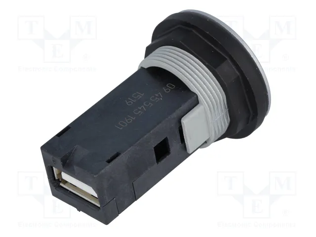 HARTING Conector hembra USB har-port 22mm IP20 Plata HARTING Conector hembra USB har-port 22mm IP20 Plata
