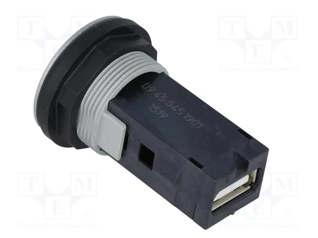 HARTING Conector hembra USB har-port 22mm IP20 Plata HARTING Conector hembra USB har-port 22mm IP20 Plata