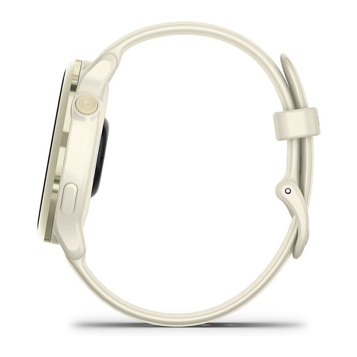 Garmin vivoactive 6 Reloj Deportivo con Pantalla AMOLED 1.2" GPS y Monitor Cardíaco, Blanco Hueso/Lunar Gold Aluminio