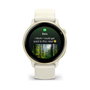 Garmin vivoactive 6 Reloj Deportivo con Pantalla AMOLED 1.2" GPS y Monitor Cardíaco, Blanco Hueso/Lunar Gold Aluminio