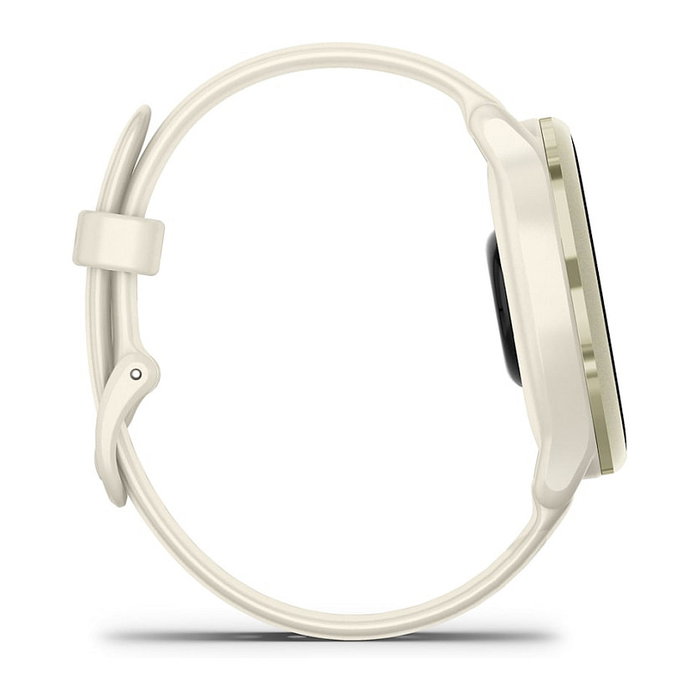 Garmin vivoactive 6 Reloj Deportivo con Pantalla AMOLED 1.2" GPS y Monitor Cardíaco, Blanco Hueso/Lunar Gold Aluminio
