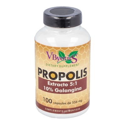 VBYOTICS Propolis 100 Cápsulas - 1350 mg por 3 Cápsulas, Extracto Seco de Própolis VBYOTICS Propolis 100 Cápsulas - 1350 mg por 3 Cápsulas, Extracto Seco de Própolis